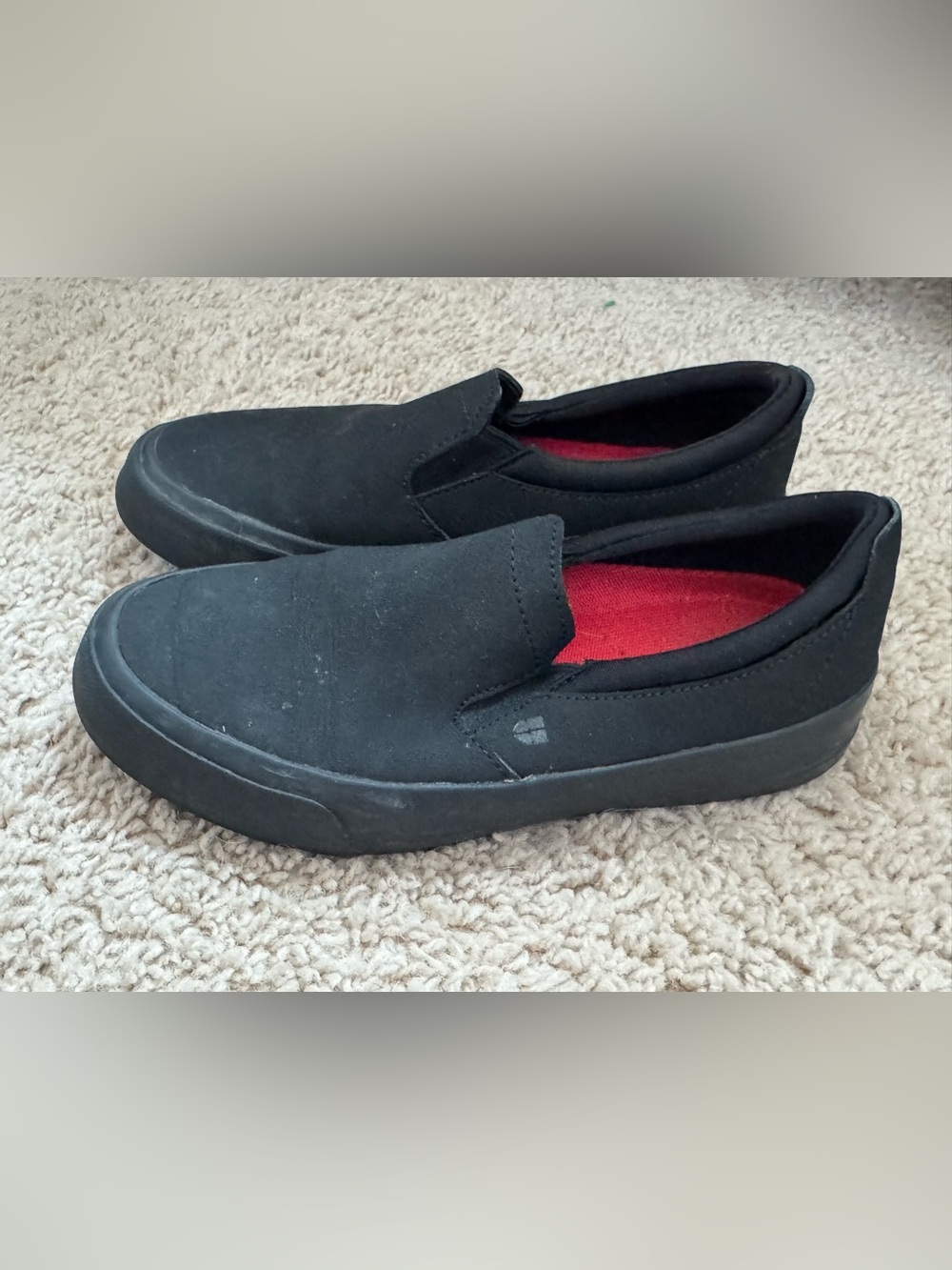 Shoes for crews black non slip slide on sneaker loafer size 5